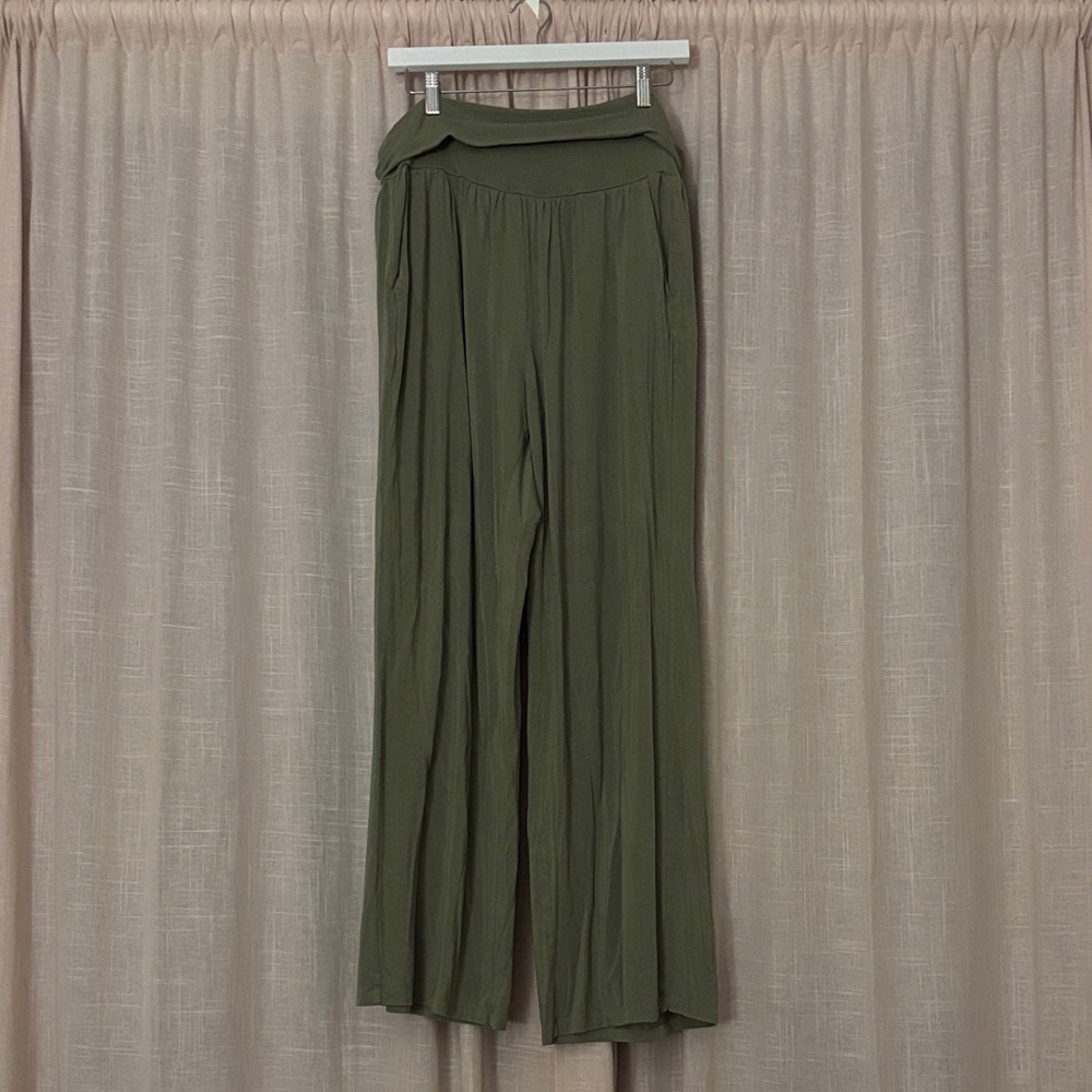 Athleta Olive Wide Leg Pants